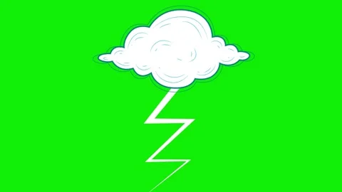 Cloud Motion with Lightning Motion Graphic Overlay Stock Footage 341337158