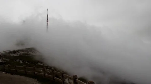 Cloud on the mountain Stock Footage 107301828