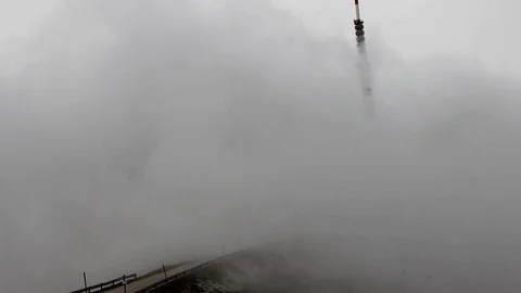 Cloud on the mountain Stock Footage 107301856