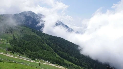 Cloud in mountains. Stock Footage 70820109