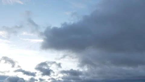 Cloud movement against a blue sky background in time-lapse Stock Footage 328949095