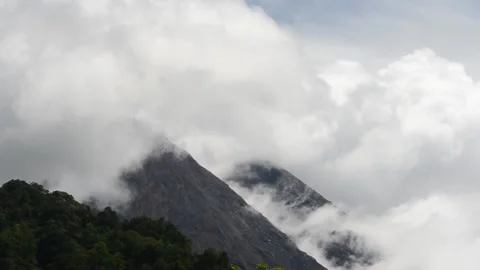 Cloud movement and mountain Stock Footage 139251357