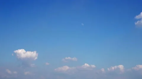 Cloud movement  and rising moon Stock Footage 47732032