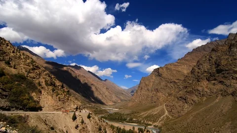 Cloud movement in Ladakh Video stock 102782439