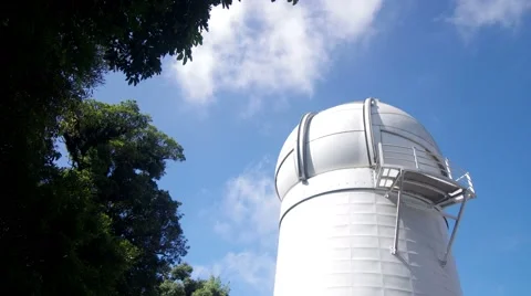 Cloud movement over astronomy dome Stock Footage 47791916