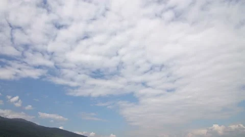 Cloud movement over the mountain Stock Footage 47269027