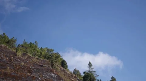 Cloud movement over the mountain Stock Footage 47792137