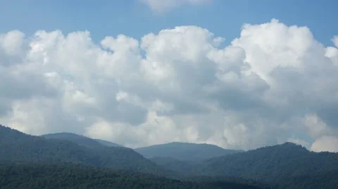 Cloud movement over the mountain range Stock Footage 47726711
