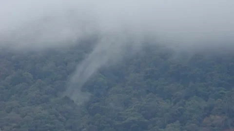 Cloud movement at the top of mountain Stock Footage 47733192