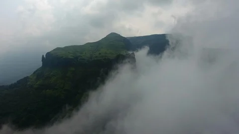 Cloud movements in the mountains Stock Footage 117691294