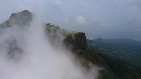 Cloud movements in the mountains Stock Footage 117693692