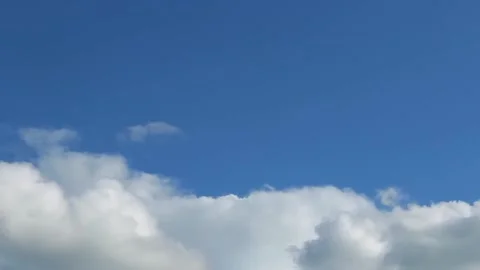 Cloud movements. Puffy fluffy white skies time lapse. Fast moving. timelapse Stock Footage 136441886