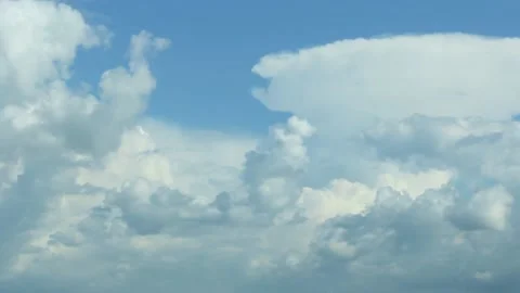 Cloud movements. Puffy fluffy white skies time lapse. Fast moving. timelapse Stock Footage 136561327