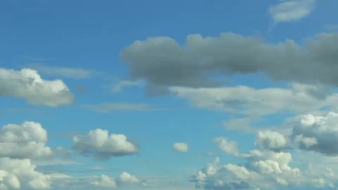 Cloud movements. Puffy fluffy white skies time lapse. Fast moving. timelapse Stock Footage 137463473