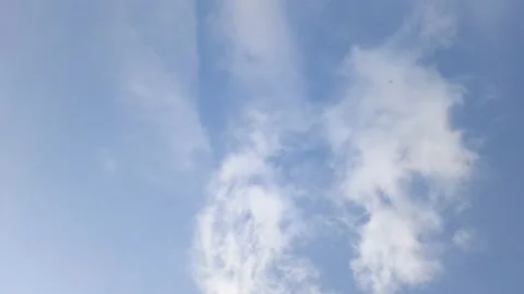 Cloud moves in the blue sky 스톡 동영상 144158096