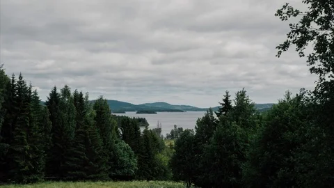 Cloud moving | Bjästa | Sweden Video stock 89378906