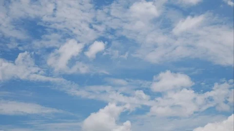 Cloud moving on blue background timelapse seen. Stock Footage 79475090