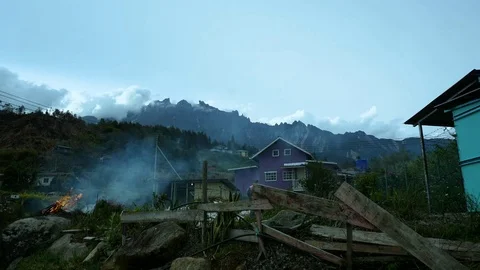 Cloud moving from day to night timelapse at Kundasang, Sabah, Malaysia. Stock Footage 94098277