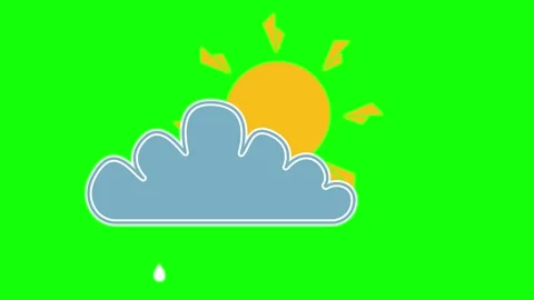 Cloud Moving with Icon Motion Graphic Overlay Stock Footage 341336312