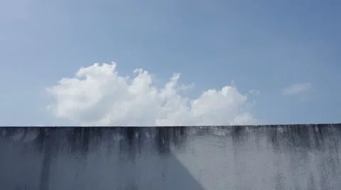 Cloud moving over the wall Stock Footage 47263412
