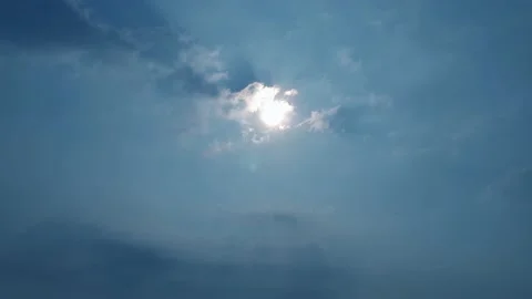 Cloud moving pass full moon and covering it in the night Video stock 236898848