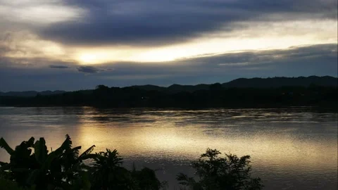 Cloud moving with sunset. Stock Footage 135238544