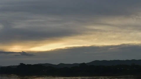 Cloud moving with sunset. Stock Footage 135240751