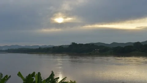 Cloud moving with sunset. Stock Footage 135240996