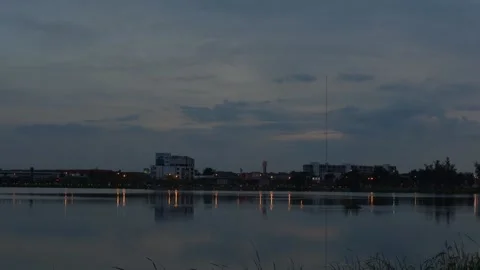 Cloud moving with sunset. Stock Footage 135521099