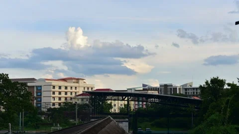 Cloud moving with sunset. Stock Footage 135521172