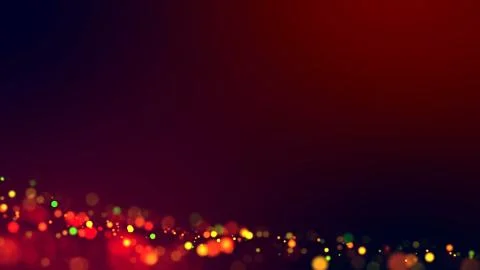 Cloud of multicolored particles in the air like sparkles on a dark background Stock Illustration
