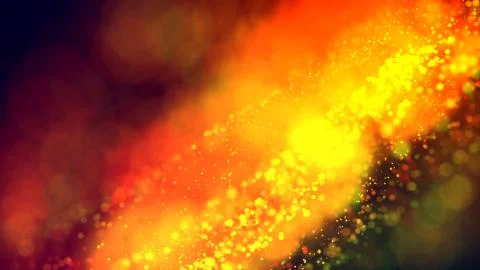 Cloud of multicolored particles in the air like sparkles on a dark background Stock Illustration