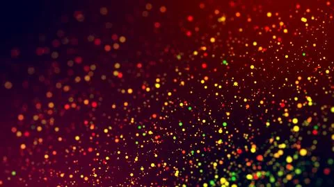 Cloud of multicolored particles in the air like sparkles on a dark background 스톡 일러스트