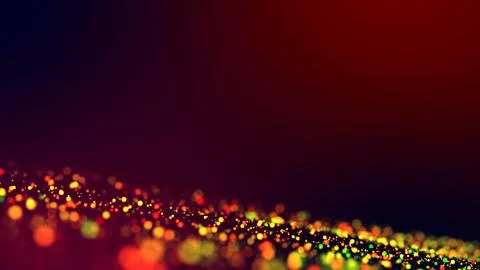 Cloud of multicolored particles in the air like sparkles on a dark background 스톡 일러스트