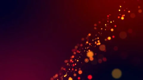 Cloud of multicolored particles in the air like sparkles on a dark background Stock Illustration