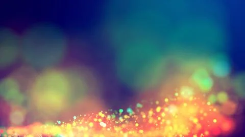 Cloud of multicolored particles fly in air slowly or float in liquid like Stock Illustration