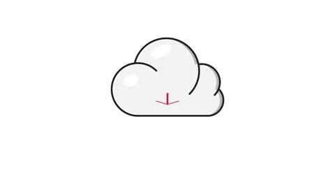 A cloud with multiple arrows pointing towards it, indicating direction or f.. Stock Footage 335140147