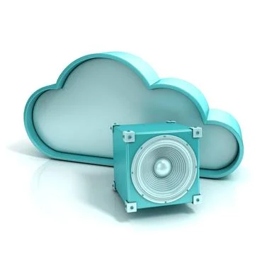 Cloud music 3D computer icon Cloud music 3D computer icon. Illustration is... Stock Photos