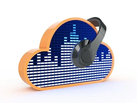 Cloud music concept Stock Illustration