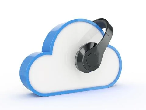 Cloud music concept Stock Illustration