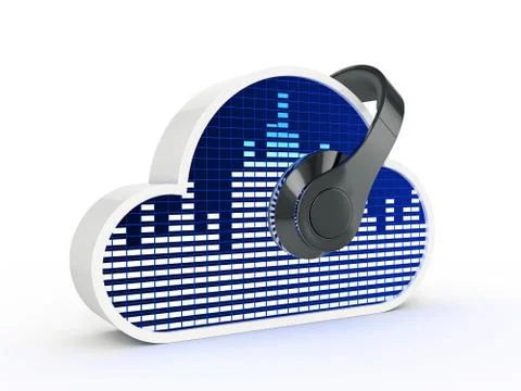 Cloud music concept Stock Illustration