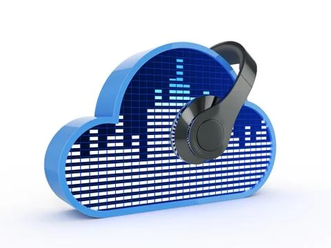Cloud music concept Stock Illustration