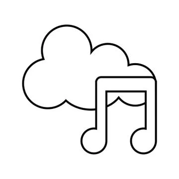 Cloud music concept , vector イラスト素材