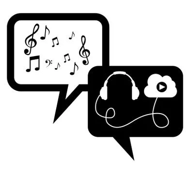 Cloud music design, vector illustration eps10 graphic 스톡 일러스트