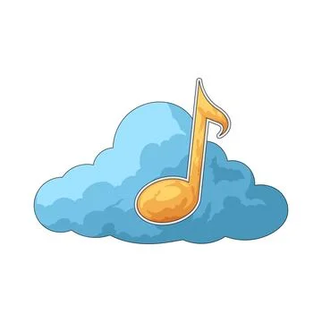 Cloud music illustration Stock Illustration