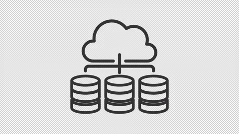 Cloud native data architecture line animation 스톡 동영상 337776441