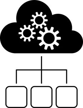 Cloud native development. Cloud computing. Cloud icon illustrations Stock Illustration