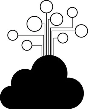 Cloud native development. Cloud computing. Cloud icon illustrations Stockillustratie