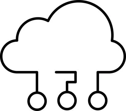 Cloud native development. Cloud computing. Cloud icon illustrations Stock Illustration