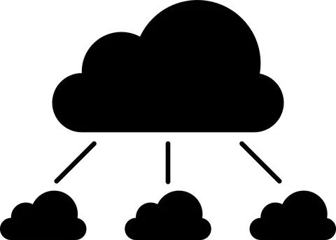 Cloud native development. Cloud computing. Cloud icon illustrations 스톡 일러스트